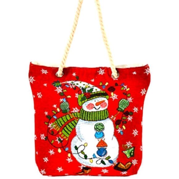 Christmas tote bag!! Nwot! Large capacity! Great for the holidays! - Picture 2 of 9